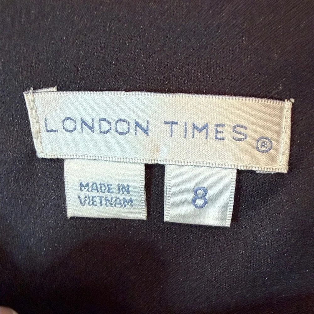 Chic London Times Black and Red Floral Dress M - Picture 3 of 3